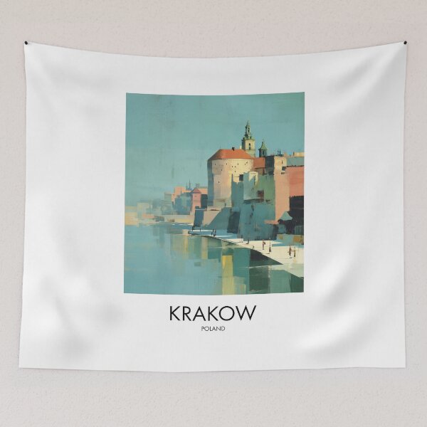 Item preview, Krakow Wawel Castle, Riverside Pastel Decor designed and sold by MarkedArtPrints.