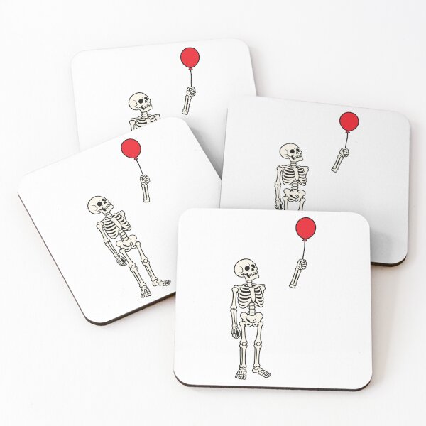 Item preview, Skeleton Holding Red Balloon Funny designed and sold by BackTWO.