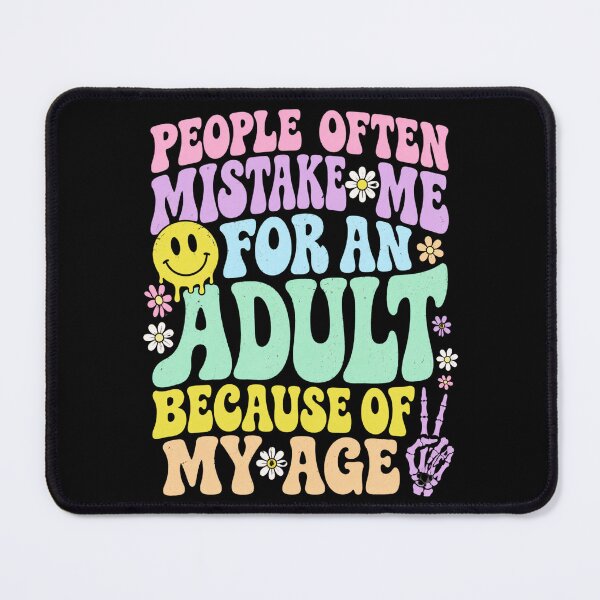 Item preview, Adult Humor Retro Funny Quote with Groovy Smile designed and sold by ROUX-ART.