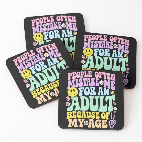 Item preview, Adult Humor Retro Funny Quote with Groovy Smile designed and sold by ROUX-ART.