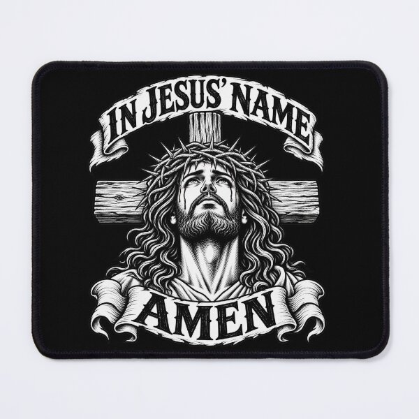 Item preview, In Jesus' Name, Amen - Christian Faith Design designed and sold by TY-Cat-Tees.