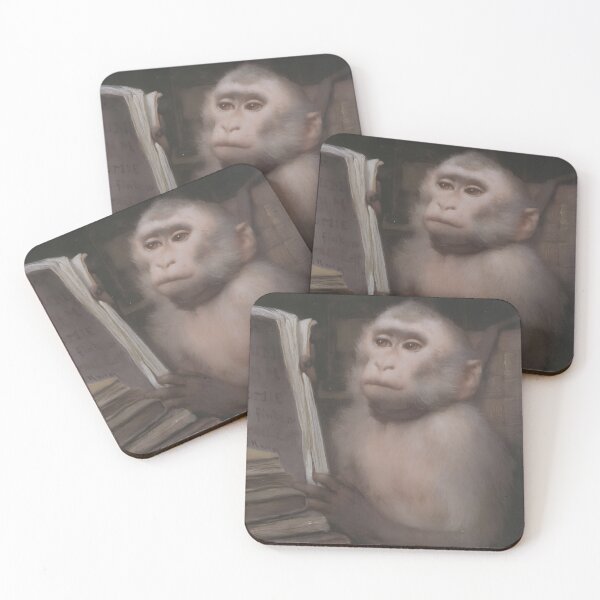 Item preview, READING MONKEY BY GABRIEL VON MAX (1889) designed and sold by humbleserf.