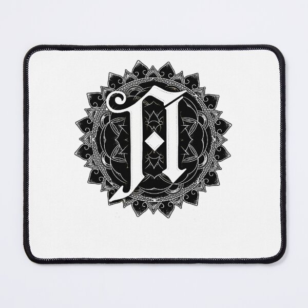 Item preview, Gothic Letter A Inside Circular Mandala Pattern Monochromatic designed and sold by FlexAndFlow.