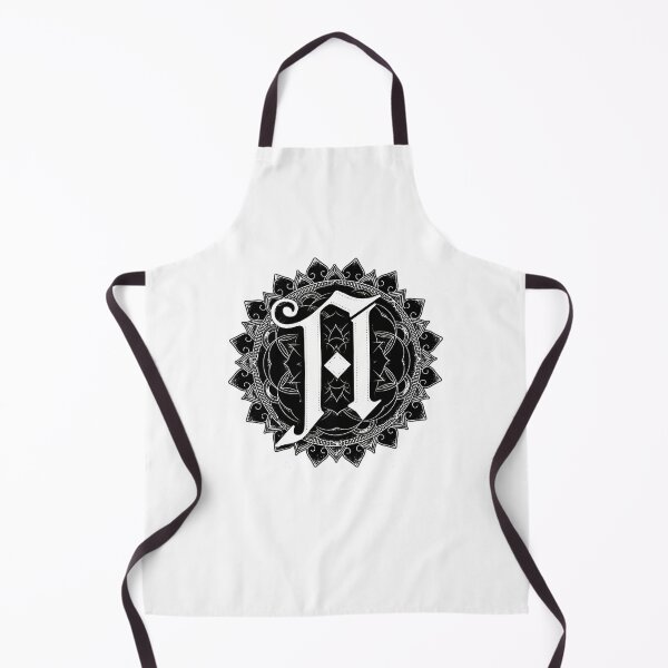 Item preview, Gothic Letter A Inside Circular Mandala Pattern Monochromatic designed and sold by FlexAndFlow.