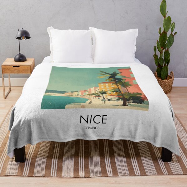 Item preview, Nice French Riviera, Coastal Palm Decor designed and sold by MarkedArtPrints.