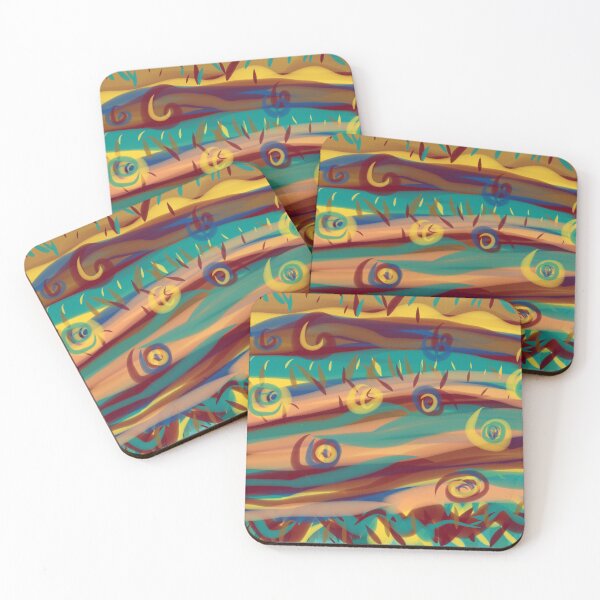 Item preview, Abstract Art in Turquoise Gold and Copper with Blue Accent designed and sold by Jessielee72.