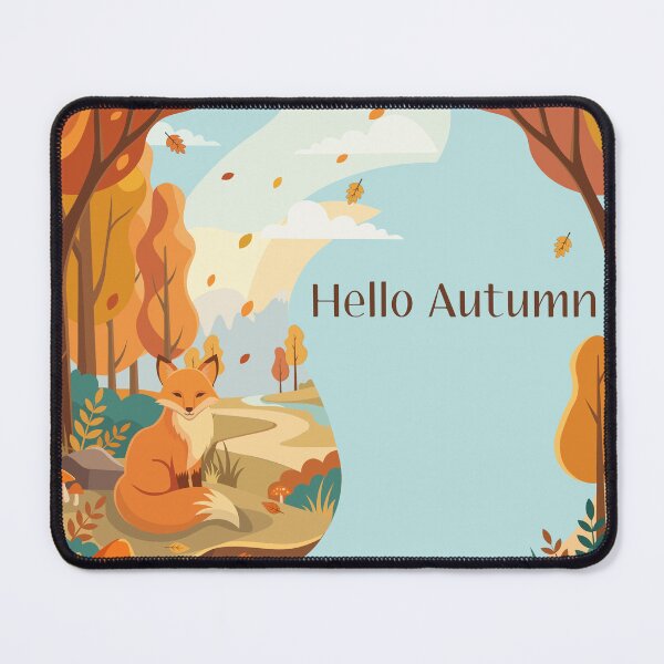Item preview, Cozy Autumn Fox - "Hello Autumn" Woodland Illustration designed and sold by IllustratorNZ.
