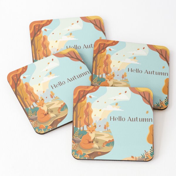 Item preview, Cozy Autumn Fox - "Hello Autumn" Woodland Illustration designed and sold by IllustratorNZ.