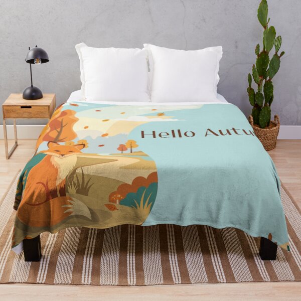 Item preview, Cozy Autumn Fox - "Hello Autumn" Woodland Illustration designed and sold by IllustratorNZ.