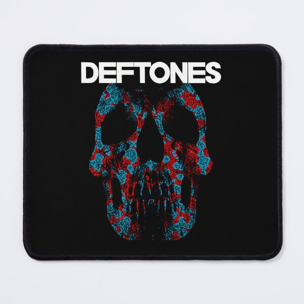 Item preview, Dark Skull Silhouette Filled With Red And Blue Textured Patterns Beneath Band designed and sold by Yehya Adjina.