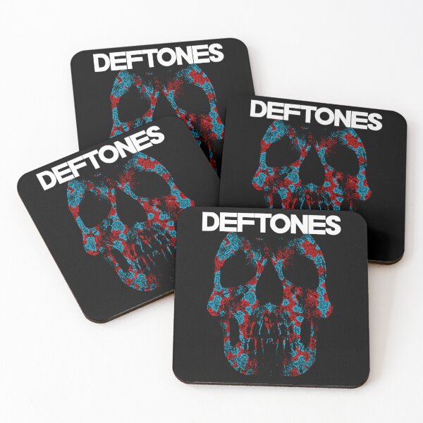Item preview, Dark Skull Silhouette Filled With Red And Blue Textured Patterns Beneath Band designed and sold by Yehya Adjina.