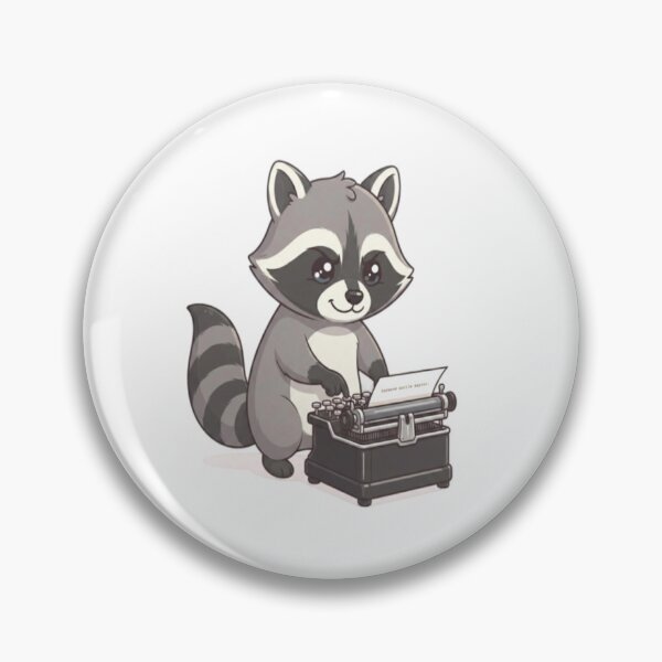 Item preview, Cute Raccoon Typing Vintage Typewriter designed and sold by Ella_Sketch.