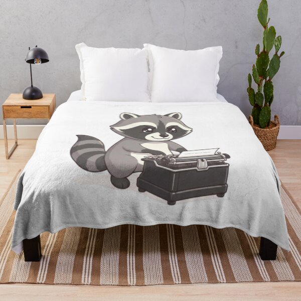 Item preview, Cute Raccoon Typing Vintage Typewriter designed and sold by Ella_Sketch.