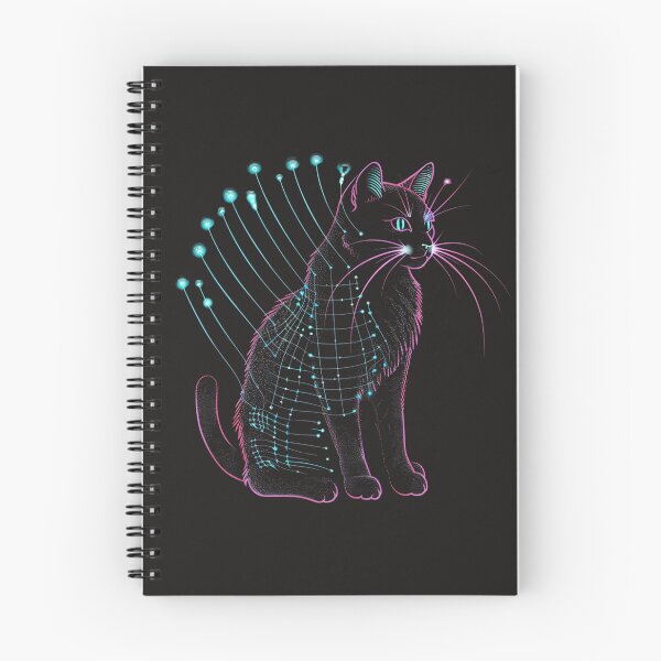 Item preview, neon whisker cat – digital guardian cutout designed and sold by RetroWaveArtCo.
