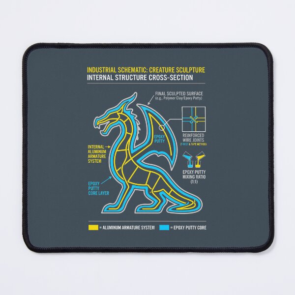 Item preview, Industrial Schematic Creature Sculpture - Model Maker Sculptor Technical Art designed and sold by SplashTastic.