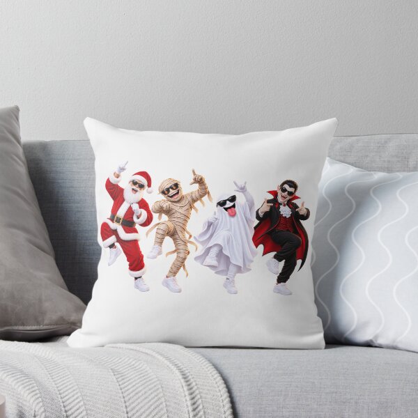 Item preview, Funny Spooky Christmas Party Santa Mummy Ghost Vampire Dancing Design designed and sold by ArtSpark Studio.