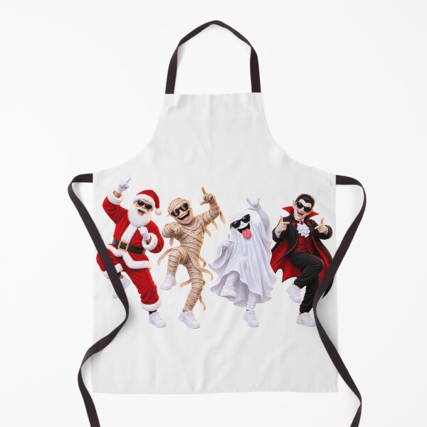 Item preview, Funny Spooky Christmas Party Santa Mummy Ghost Vampire Dancing Design designed and sold by ArtSpark Studio.