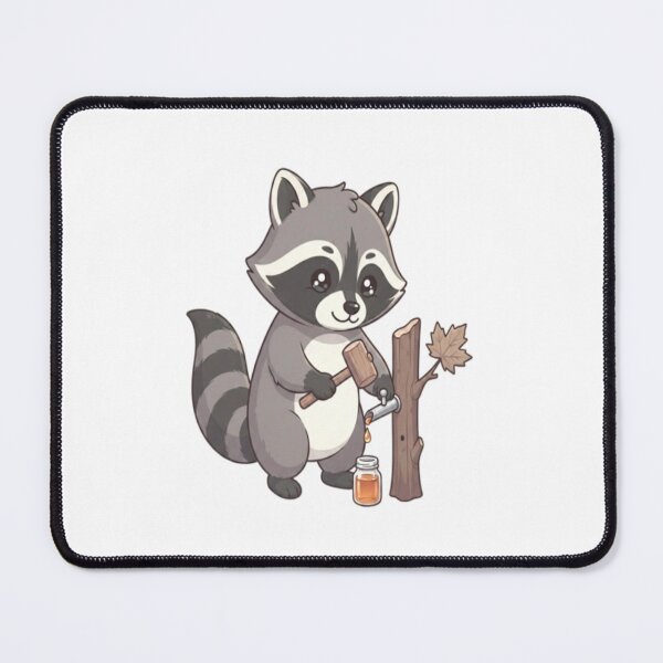 Item preview, Cute Raccoon Tapping Maple Syrup designed and sold by Ella_Sketch.