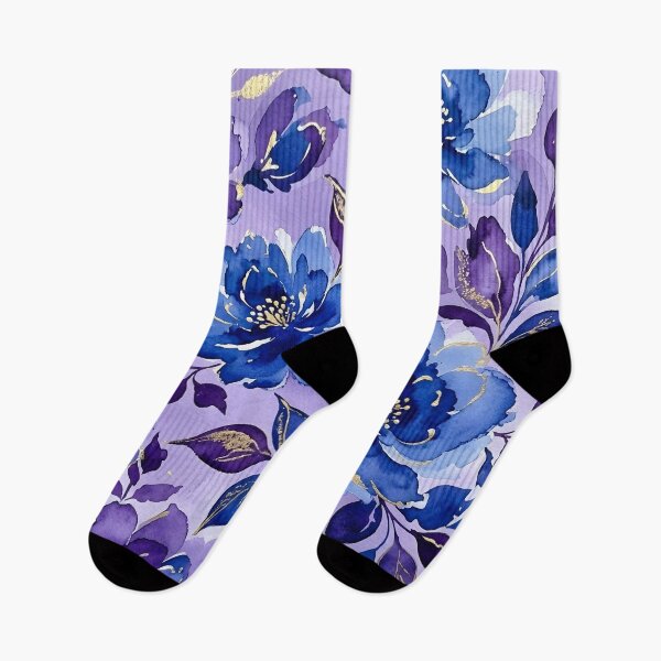 Item preview, Blue Purple Watercolor Floral  designed and sold by GraphicsClub.