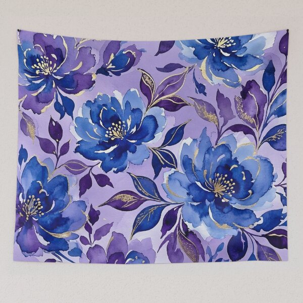 Item preview, Blue Purple Watercolor Floral  designed and sold by GraphicsClub.