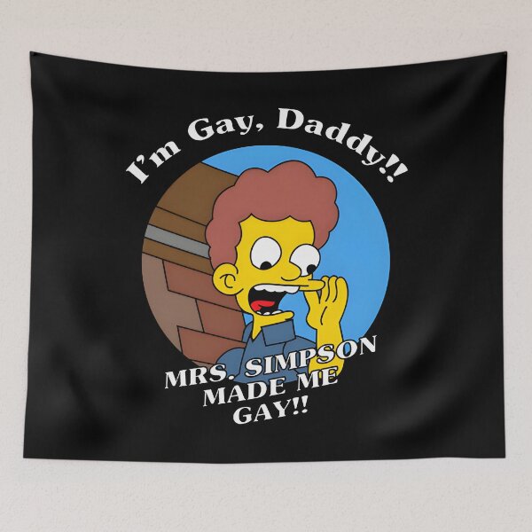 Item preview, I'm Gay, Daddy!! Mrs. Simpsons Made Me Gay!! Rod Flanders Meme designed and sold by MimicMiniatures.