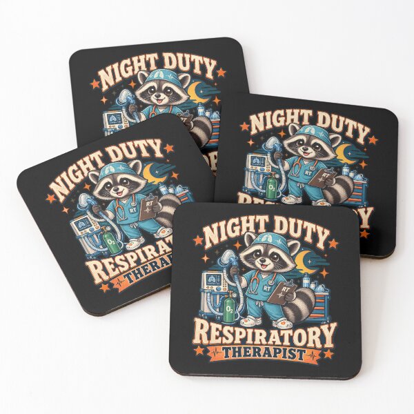 Item preview, Night Duty Respiratory Therapist Raccoon | Respiratory Therapy RT | Cute Night Shift Medical Professional Gift designed and sold by ClinicalHubs.