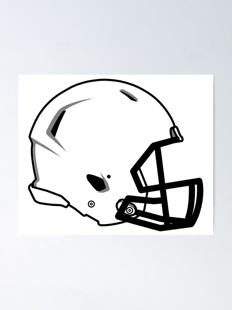 American Football Helmet, white' Poster for Sale by Marcin Adrian