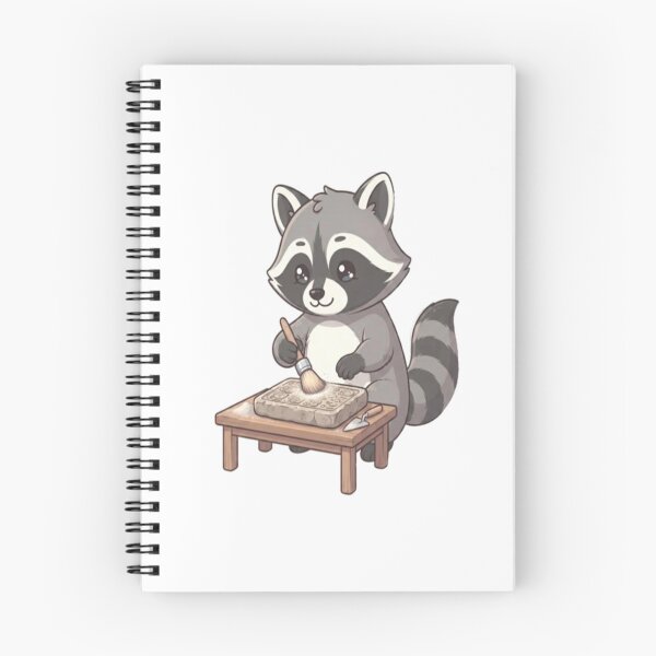 Item preview, Cute Raccoon Archaeologist Brushing Artifact designed and sold by Ella_Sketch.