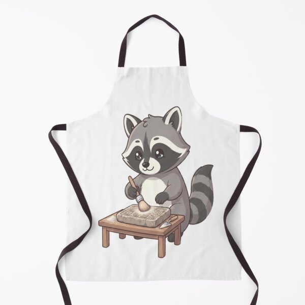 Item preview, Cute Raccoon Archaeologist Brushing Artifact designed and sold by Ella_Sketch.