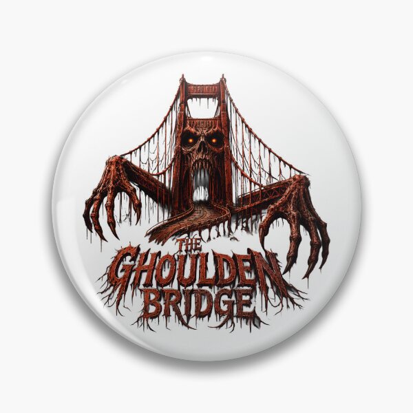 Item preview, The Ghoulden Gate Bridge - Horror Landmark Monster Dark Art designed and sold by HorrorWorldWeb.