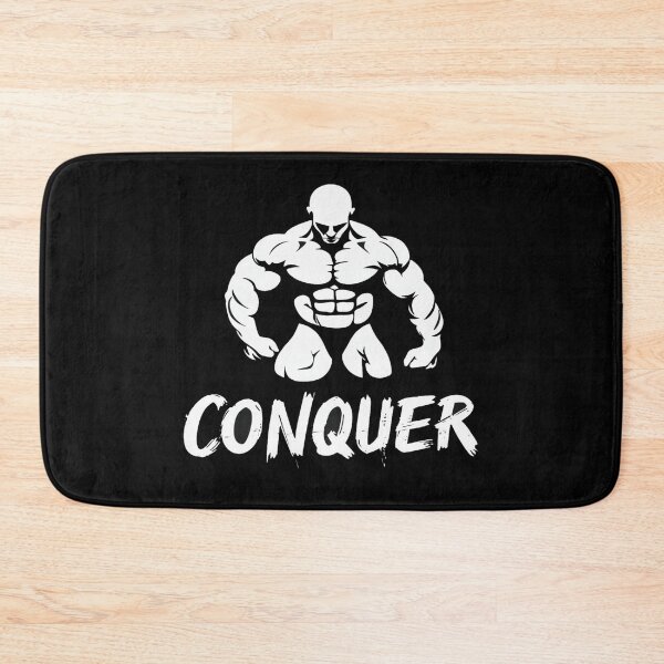 Item preview, Conquer Fitness Motivation Graphic – Bold Muscular Silhouette Strength Training Design for Lifters designed and sold by Bright Nest Studio.