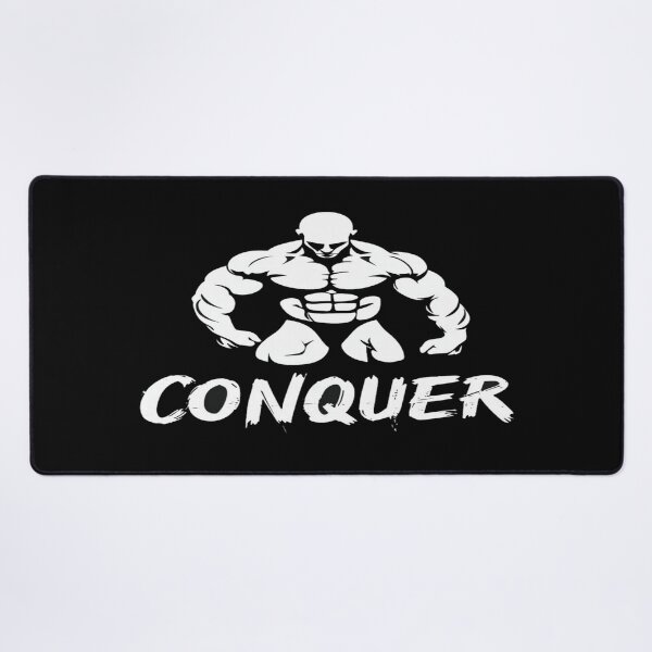 Item preview, Conquer Fitness Motivation Graphic – Bold Muscular Silhouette Strength Training Design for Lifters designed and sold by Bright Nest Studio.