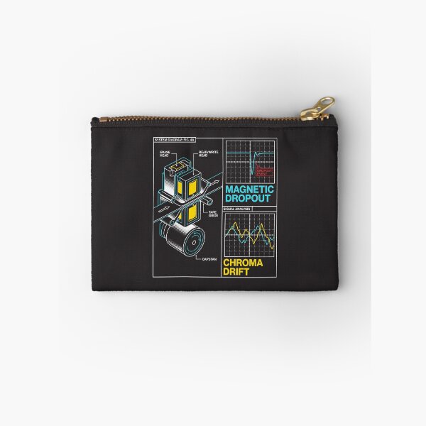 Item preview, Magnetic Dropout Chroma Drift - Synthwave Retrowave Tech Diagram Art designed and sold by SplashTastic.