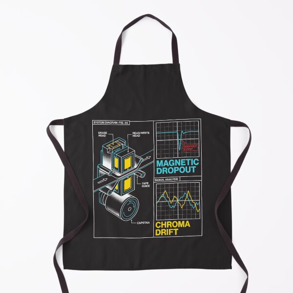 Item preview, Magnetic Dropout Chroma Drift - Synthwave Retrowave Tech Diagram Art designed and sold by SplashTastic.