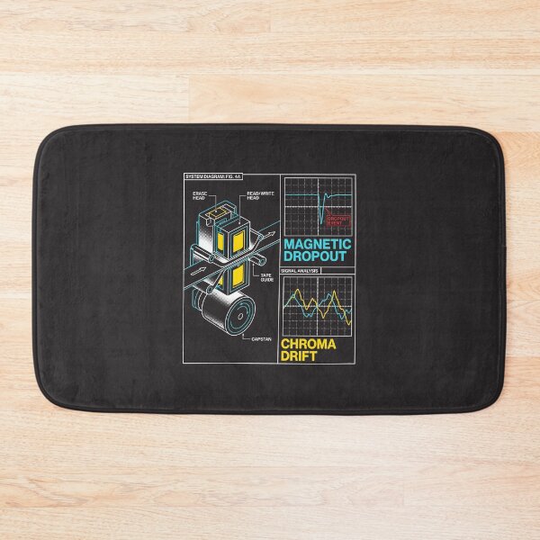 Item preview, Magnetic Dropout Chroma Drift - Synthwave Retrowave Tech Diagram Art designed and sold by SplashTastic.
