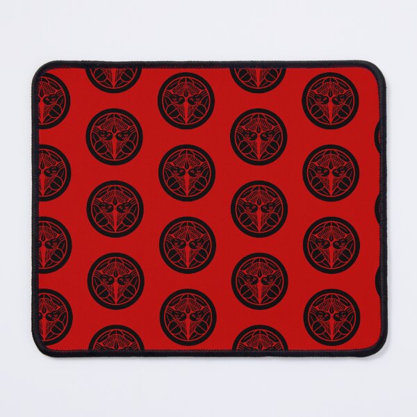 Item preview, Uesugi Kenshin Tobi-Suzume Crest Samurai Mon Black Red Tile / Japanese Crest designed and sold by 戦国まーけっと SENGOKU MARKET.