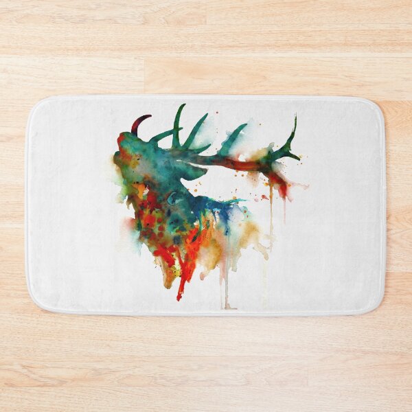 Item preview, Red Deer Stag Abstract Watercolor designed and sold by caracatita75.