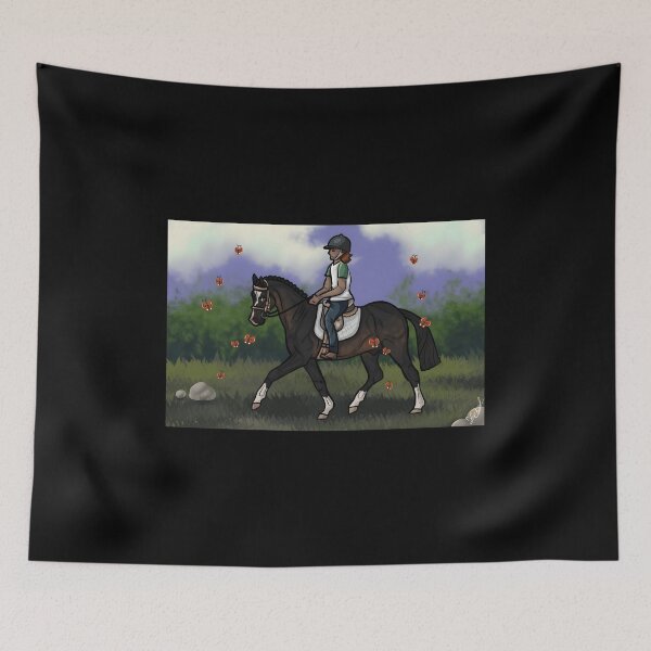 Item preview, Equestrian Horse Riding with Butterflies Design designed and sold by J-Mindful.