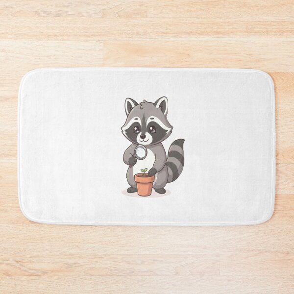 Item preview, Cute Raccoon Inspecting Plant Sprout designed and sold by Ella_Sketch.