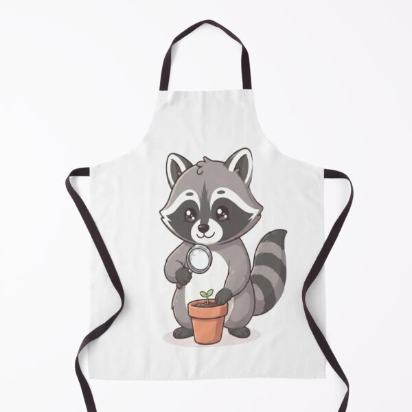 Item preview, Cute Raccoon Inspecting Plant Sprout designed and sold by Ella_Sketch.