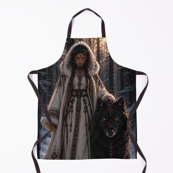 Item preview, Cyber Motanka and Black Wolf in Winter Forest designed and sold by Vaelia.