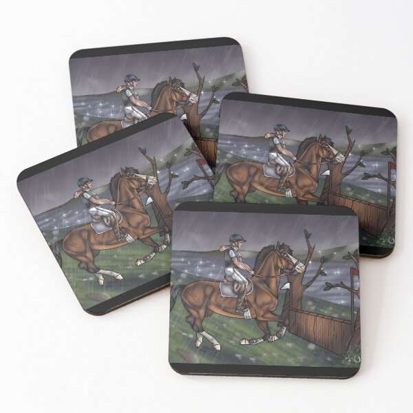 Item preview, Equestrian Eventing Rider in the Rain designed and sold by J-Mindful.