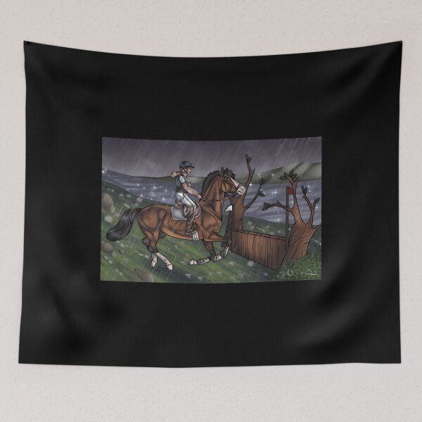 Item preview, Equestrian Eventing Rider in the Rain designed and sold by J-Mindful.