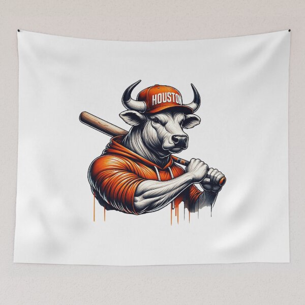 Item preview, Houston Sports Bull Baseball Tee designed and sold by LisaTran96293.