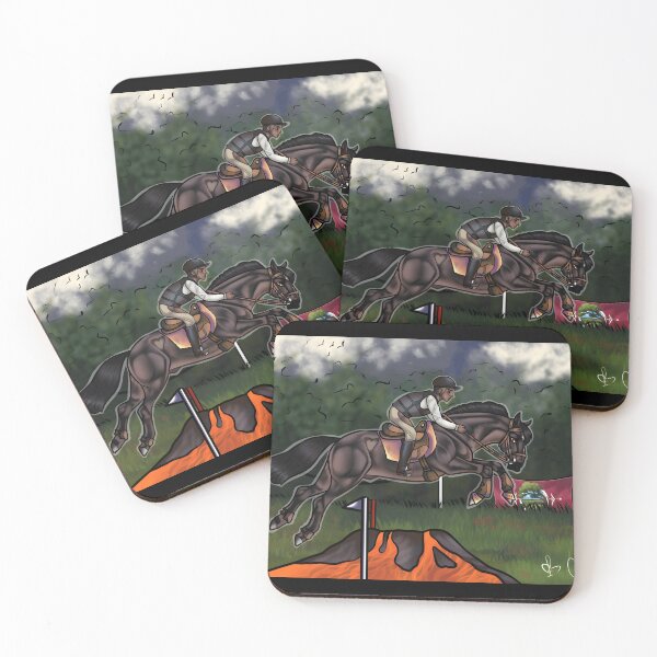 Item preview, Equestrian Jumping Over Lava Design designed and sold by J-Mindful.