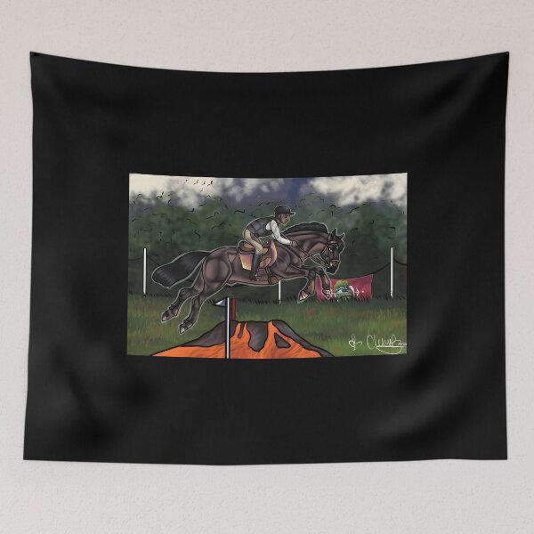 Item preview, Equestrian Jumping Over Lava Design designed and sold by J-Mindful.