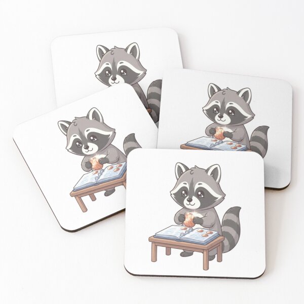Item preview, Cute Raccoon Collecting Shiny Coins designed and sold by Ella_Sketch.