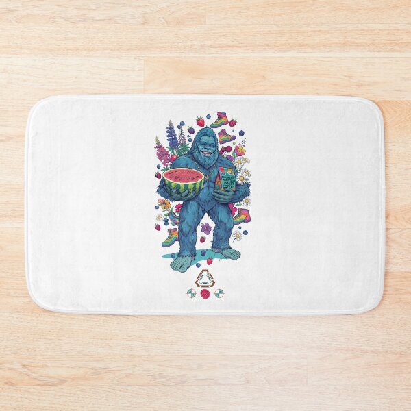 Item preview, Groovy Blue Bigfoot - Chillin' with Watermelon and Coffee designed and sold by Whimsy Trail Co.