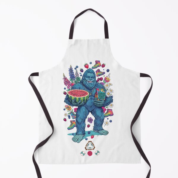 Item preview, Groovy Blue Bigfoot - Chillin' with Watermelon and Coffee designed and sold by Whimsy Trail Co.