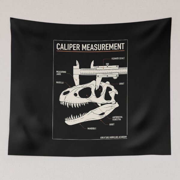 Item preview, Caliper Measurement Dinosaur Skull - Paleontology Model Maker Art designed and sold by SplashTastic.